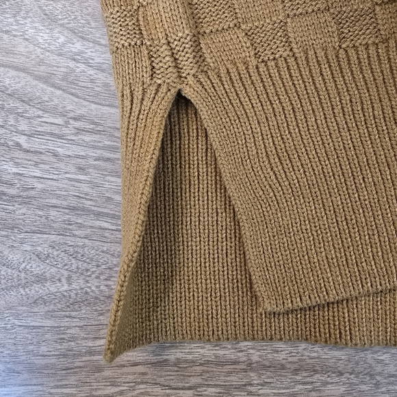 Berkley & Unbranded 2 Sweaters Basket Wave & Textured Stitch Brown Blue Small - Picture 13 of 17